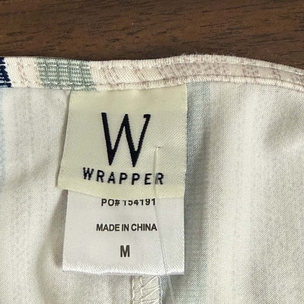 NWT Wrapper Striped Twist Front Keyhole Tank Top Blue Green Size M - Picture 5 of 10